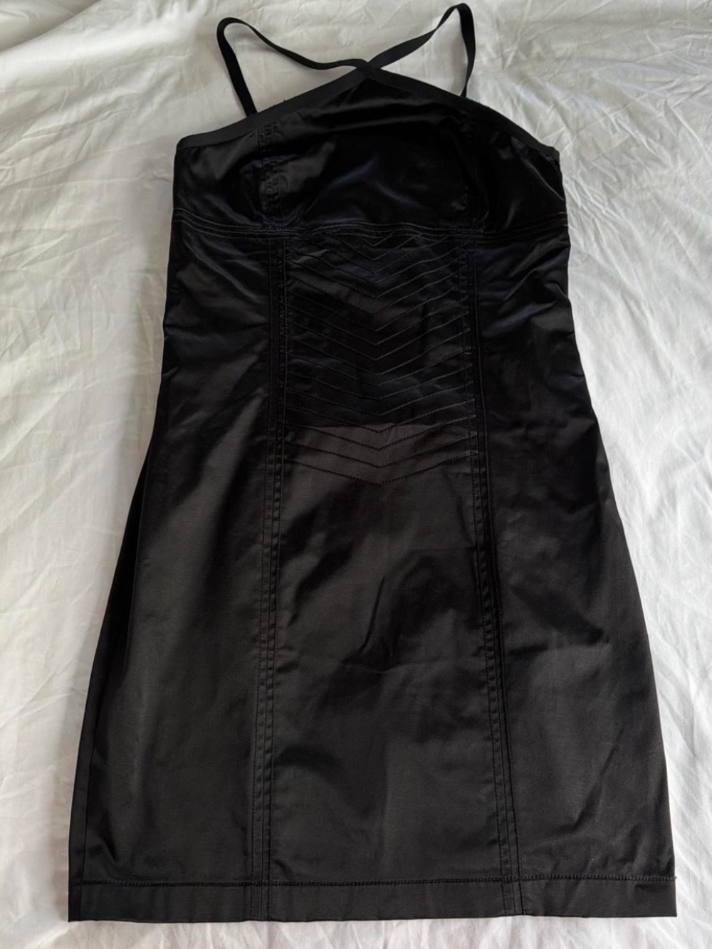Y2K Vintage Black Halter Dress Size Medium